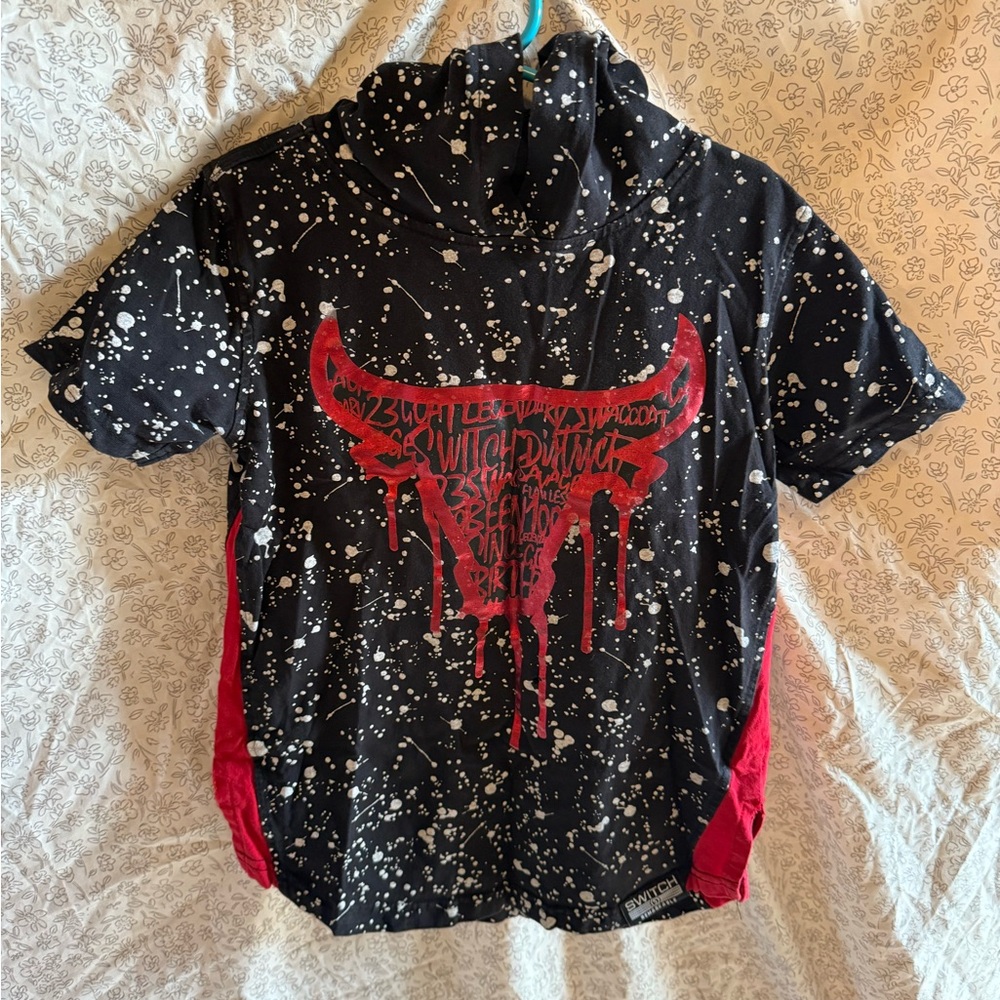 Kids' Black and Red Graphic Short Sleeve Tee
